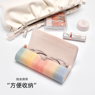 眼鏡盒 太陽眼鏡盒 眼鏡收納 墨鏡盒 眼鏡收納盒 眼鏡袋 新款眼鏡盒便攜女男學生高階感太陽鏡墨鏡收納盒潮流色彩盒子 0R