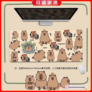 水豚君桌墊 卡皮巴拉滑鼠墊 加厚大號卡通水豚電腦鍵盤墊 辦公學習書桌 可訂製 日盛家居