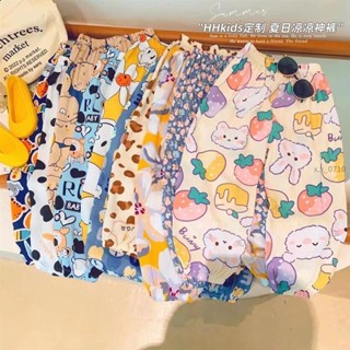 90-140CM 兒童防蚊褲 女童防蚊褲 夏季新款女童卡通印花寬鬆百搭防蚊褲 女童薄長褲 X4
