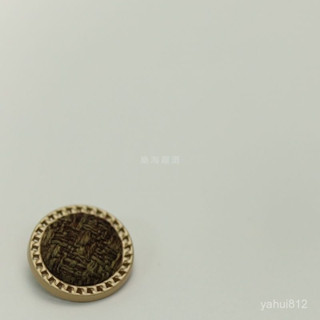 小香歐美風沙金鏤空邊絨綫金屬紐扣編織短外套上衣女服裝飾品釦子