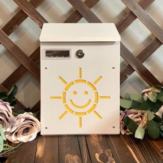 信箱 郵箱 信箱藍色 意見箱 家用信箱 美式信箱 復古信箱 鐵製信箱 信件箱 掀蓋信箱 田園風信箱ins鐵藝小信箱郵箱田