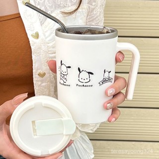 高階品質🎁免運🚚ins高顔值304不銹鋼杯子 雙層咖啡杯 防摔隔熱牛奶杯 情侶水杯 帶蓋隨手杯
