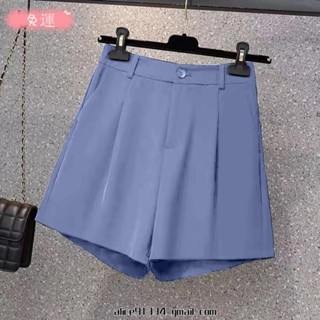 桃園發貨✨【特大尺碼M-5XL 40-150kg】大尺碼女裝夏季新款胖妹妹西裝短褲高腰百搭直筒褲潮ins休閒褲