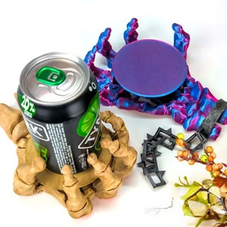 🎀臺灣發貨 特價處理🎀抖音同款網紅爆款3d列印創意骷髏手機關可動杯墊惡搞整蠱道具玩具
