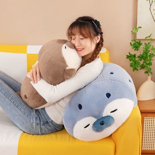模擬海豹公仔 海豹抱枕🎁可愛海豹玩偶水獺公仔女孩抱睡專用靠枕毛絨玩具七夕送男生日禮物 模擬海豹玩偶 海豹靠枕