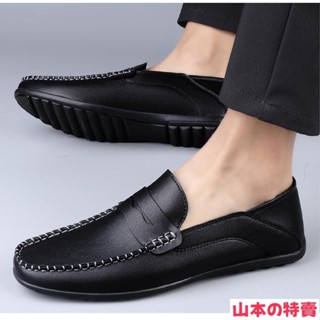 Ready Stock時尚男性皮鞋休閒男士真皮皮鞋男士便鞋39RS