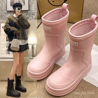 🌸臺灣下殺價🌸【好評率超99%衕款】網紅ins新款安可拉紅雨鞋女士成人洋氣加絨防滑防水高顔值軟膠鞋 L4FO