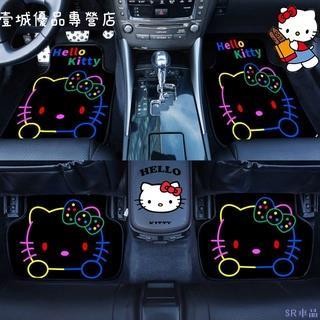 促銷新店😛Hello kitty 哆啦a夢 汽車腳墊可愛卡通潮流腳踏墊通用型地毯式四季絨面防滑車墊子