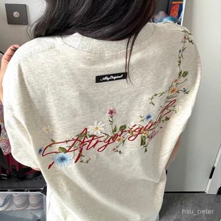 臺灣熱賣🔥美式複古學院風短袖T恤女INS超火學生上衣服 YBD5
