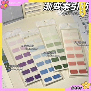 🌸花旗精品🌸便籤索引貼便籤貼透明可書寫紙質標籤貼紙便利貼學生用漸變色分類指示書籤記號引索貼小條標記小彩色熒光貼粘性強