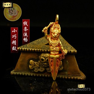 臺灣發貨+免運佛敎用品密宗法器尼泊爾手工紫銅鎏大威德剛橛降魔杵 6.2cm