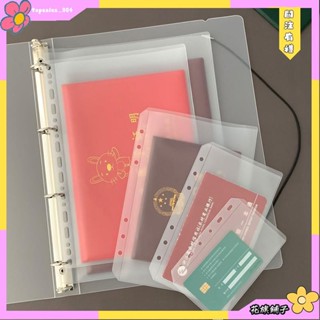 🌸花旗精品🌸活頁透明收納袋A5A4A6A7檔案資料袋拉邊袋手賬貼紙素材本分類袋
