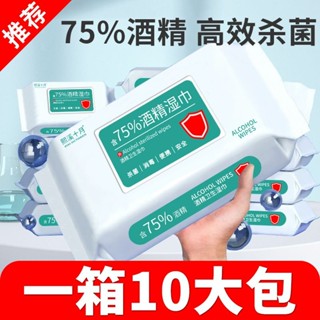 臺灣公司貨🌸酒精濕紙巾 濕紙巾 濕巾 酒精 酒精擦濕巾 75%度酒精濕巾學生兒童消毒濕紙巾家用濕巾紙大包特價批髮