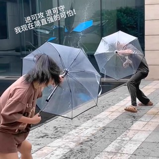臺灣出貨+免運噴水傘長柄噴水槍傘透明傘打水仗抽拉式噴水玩水玩具兒童雨傘 VJWZ