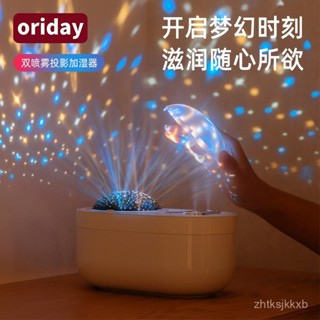🔥臺灣出貨🔥星空投影雙噴霧加濕器USB充電池浪漫禮品批髮 氛圍燈小夜燈