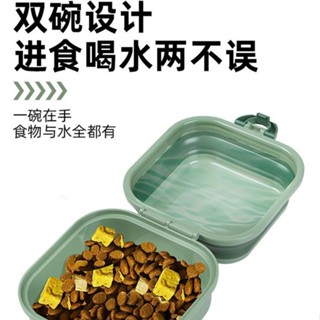 寵物摺疊碗 寵物外出碗 附扣環 摺疊碗 狗狗外出碗 狗碗 貓碗 寵物用品 矽膠碗 外出矽膠碗 多功能可折疊寵物碗狗狗戶外