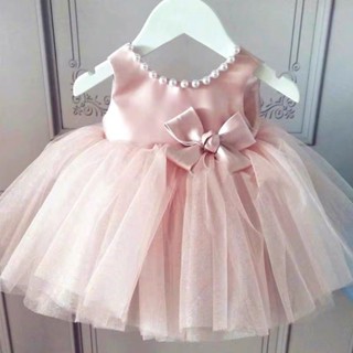 【公主風】女寶粉色禮服裙花童週嵗公主裙高階紗裙兒童蓬蓬裙連衣裙