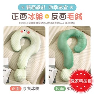 熱賣！一枕多用 冰絲抱枕 冰絲問號抱枕 問號抱枕 旅行枕 型枕 辦公室抱枕 午睡枕 飛機枕 涼感枕 靠墊 靠枕 造型抱枕