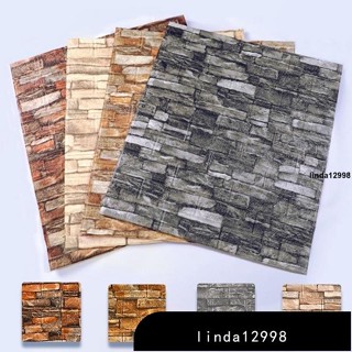 【免運】出售 DIY 自 3D 磚牆貼紙壁紙客廳裝飾泡沫牆紙粘牆裝飾臥室防水桌布設計