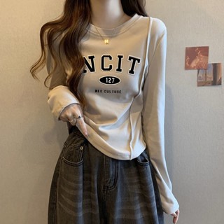 Luxi❤德絨大碼打底衫T恤女冬季新款設計感小眾ins百搭顯瘦加絨長袖上衣