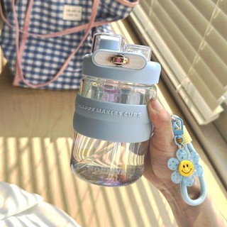 【最新款 🔥大容量水壺 運動水杯】【提手便捷】女生夏季高顔值 玻璃杯 茶水分離2024新款 便攜 吸管精緻好看杯子