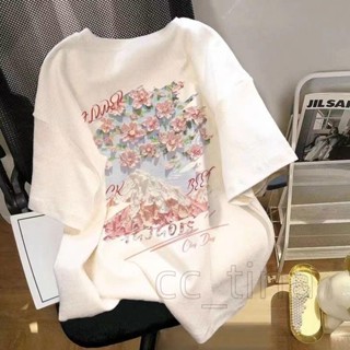 【免運24-H】0%純棉美式復古高街T恤短袖女新款夏季情侶寬鬆潮牌設計感上衣