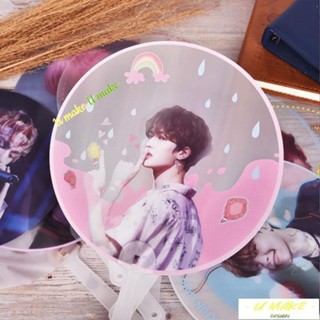 💖U MAKE客製💖 可客製化應援產品王嘉爾蔡徐坤Blackpink周傑倫應援3D變換透明扇子演唱會周邊應援