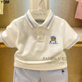 YDM 男童短袖夏季T恤兒童小童休閒POLO衫寶寶翻領半袖上衣