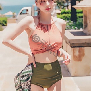 🌀元氣G!比基尼 高腰泳衣 溫泉泳裝 兩件式泳衣 女生泳衣 溫泉泳衣 溫泉泳裝 度假風泳衣 高腰泳衣D9