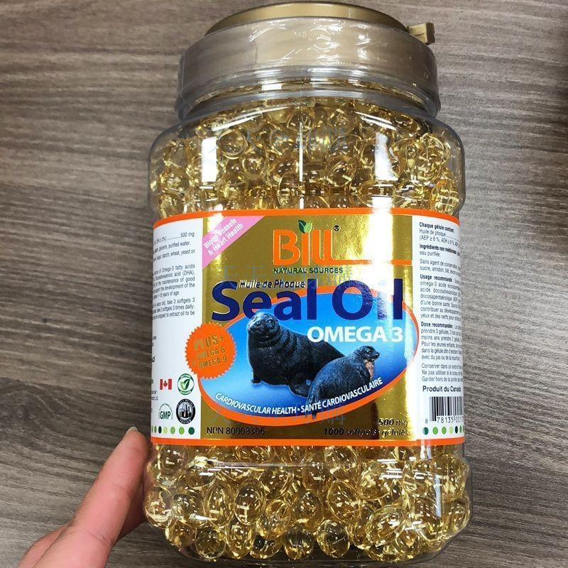 【天天代購】加拿大 BILL 標叔康加美 北極海豹油軟 500mg1000粒