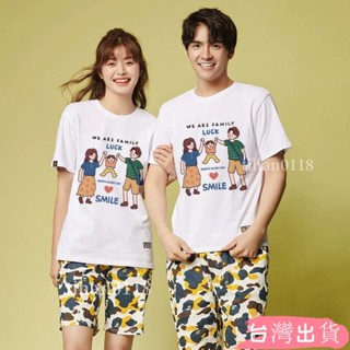 親子裝夏天母女裝夏天純棉T恤一三口親子裝福裝情侶衣服短袖上衣夏天上衣短袖T恤情侶裝tihan0118