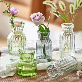 臺灣熱銷 批發簡約輕奢ins中古風小迷你水培花瓶 綠植家居客廳擺件玻璃花瓶