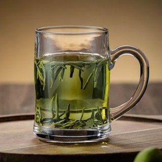 飲料杯 環保杯 果汁杯 耐熱玻璃水杯 咖啡杯 冷飲 水杯 耐高溫玻璃杯帶把手家用喝水杯子大容量男士泡茶杯透明茶杯水杯