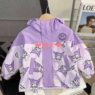 ❤悠米❤虧本衝量價兒童風衣外套童裝庫洛米外套衣服女童秋裝春秋連帽風衣外套女生寬鬆長袖外套運動衝鋒衣女春裝