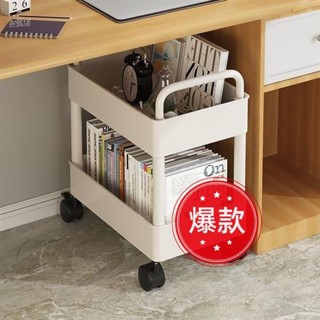 【廠家直銷】臺灣熱買😊‹書包置物架› 書架 小推車 置物架 落地可移動家用簡易多層零食 收納架 閱讀書櫃帶輪