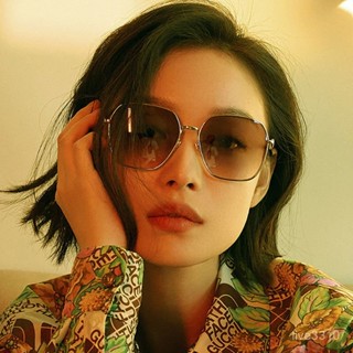 [臺灣出貨】倪妮衕款明星墨鏡女2024新款潮太陽眼鏡防紫外綫開車專用大臉顯瘦