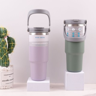 【雙飲口】吸管杯子保溫杯水杯車載水杯保冷杯男女生高顔值咖啡冰壩杯冷水杯隨手杯環保杯不銹鋼保冷咖啡杯大容量40oz汽車杯
