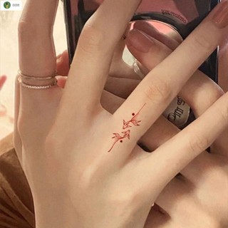 🔥臺灣出貨🔥MIJIU✨【店鋪熱銷】雙倍幸運魚 紋身貼ins高顏值辣妹甜酷手指款唯美錦鯉防水防汗貼紙