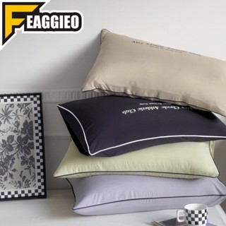 「Eaggieo」6色 美式莫奈素色簡約風枕頭套 超柔水洗棉枕套 一對裝 速乾枕頭套 2只裝 48*74cm 優質水洗棉