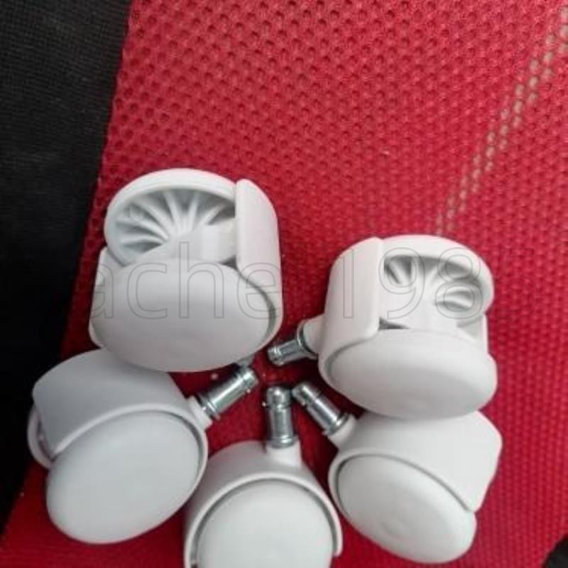 萬嚮輪💎轉椅💎萬嚮輪💎小凳子配件通用白色輪小貝殻電競椅通配輪子塑料輪好看