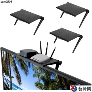 電視螢幕頂部收納架子架實用家用收納電腦顯示器電視螢幕架辦公多功能收納架
