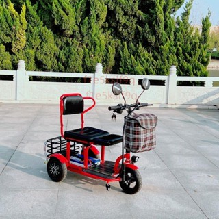 【精品優選】便攜防側翻差速器雙碟剎帶減震電動三輪車整車老年代步車三輪車車不含運5.20