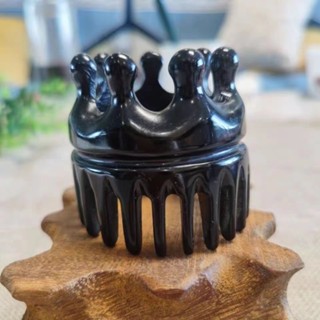 免運💯天然牛角梳 按摩梳子經絡梳子 頭部頭療專用 頭皮按摩器 家用皇冠梳子水牛角