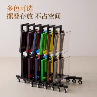 臺灣熱賣發廊專用燙染車簡約不銹鋼亞克力防染工具車可折疊美容美發推車