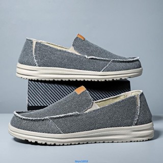 Size39-47 男鞋一腳蹬帆布鞋樂福鞋開車走路