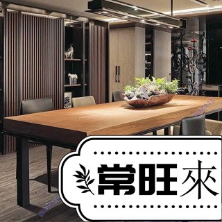 【特惠國際】美式復古實木洽談會議桌 長方形書桌餐桌 工業風辦公桌大班臺原木桌松木桌實木餐桌現代簡約美式工業北歐 實木鐵藝