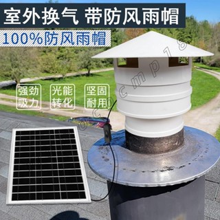 太陽能12V直流無刷暴力風機110/160/200管道樓頂通風換氣排風扇 強勁吸力/光能轉化/堅固耐用