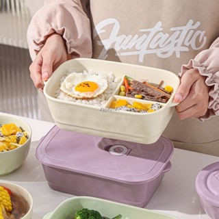 🚚新品特價🚚飯盒陶瓷微波爐加熱三分格學生上班族專業食品級餐具便當盒保鮮碗