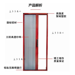 【客製|送貨到府】鋁合金紗窗門推拉式折疊紗門家用防蚊防蟲免打孔隱形紗窗沙門