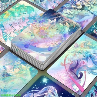 【KC潮玩】免運 收藏卡片 50張初音未來二次元卡通卡貼周邊閃卡原創小卡片LOMO卡 周邊小卡 愛好收藏